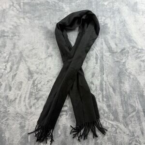 Cashmink Scarf By V Fraas Black Fringe Warm Made In Germany 100% Acrylic EUC